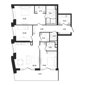 118 м², 3-комнатная квартира 99 000 000 ₽ - изображение 176