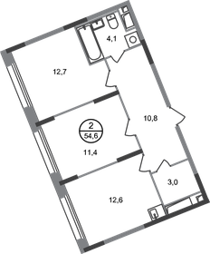 49,9 м², 2-комнатная квартира 12 833 596 ₽ - изображение 82