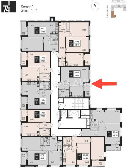 40,9 м², 1-комнатная квартира 14 000 000 ₽ - изображение 1