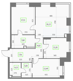 116,8 м², 4-комнатная квартира 36 000 000 ₽ - изображение 119