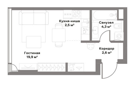 29,4 м², квартира-студия 25 556 144 ₽ - изображение 64