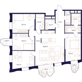 Квартира 127,9 м², 4-комнатная - изображение 1