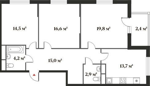 89,1 м², 3-комнатная квартира 22 339 194 ₽ - изображение 62