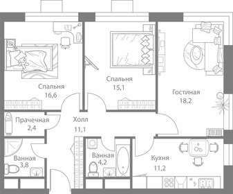 82 м², 3-комнатная квартира 19 599 000 ₽ - изображение 107