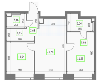 64,6 м², 2-комнатная квартира 36 500 000 ₽ - изображение 116