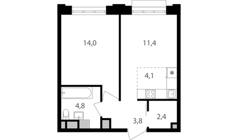 38 м², 2-комнатная квартира 13 611 600 ₽ - изображение 31