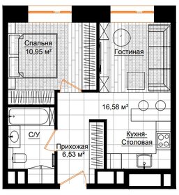 40,1 м², 2-комнатные апартаменты 24 890 000 ₽ - изображение 107