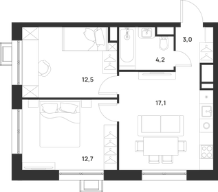 51 м², 2-комнатная квартира 10 500 000 ₽ - изображение 77