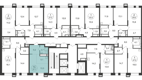 Квартира 27,1 м², студия - изображение 2