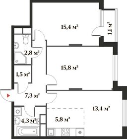 47,9 м², 1-комнатная квартира 13 140 000 ₽ - изображение 66