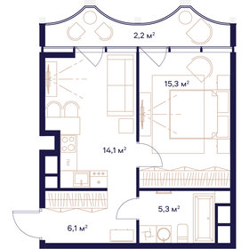 48,1 м², 1-комнатная квартира 24 153 800 ₽ - изображение 74