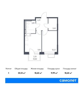 32,6 м², 1-комнатная квартира 8 300 000 ₽ - изображение 77