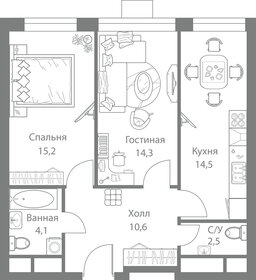 63,1 м², 2-комнатная квартира 32 900 000 ₽ - изображение 68