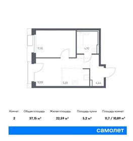 39,5 м², 1-комнатная квартира 9 300 000 ₽ - изображение 95