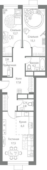 79,2 м², 3-комнатная квартира 18 711 000 ₽ - изображение 1
