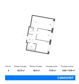 54,1 м², 2-комнатная квартира 10 400 000 ₽ - изображение 91