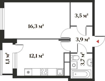 33,7 м², 1-комнатная квартира 9 300 000 ₽ - изображение 139