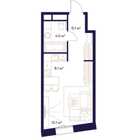 18,2 м², апартаменты-студия 7 098 000 ₽ - изображение 170
