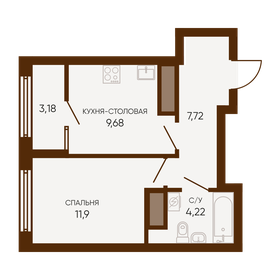 43,5 м², 1-комнатная квартира 3 090 000 ₽ - изображение 119