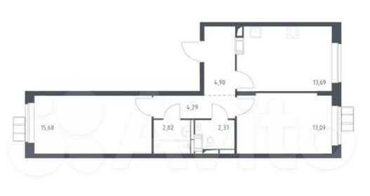 Квартира 56,8 м², 2-комнатная - изображение 3