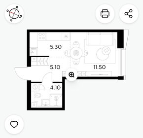 Квартира 26 м², студия - изображение 1