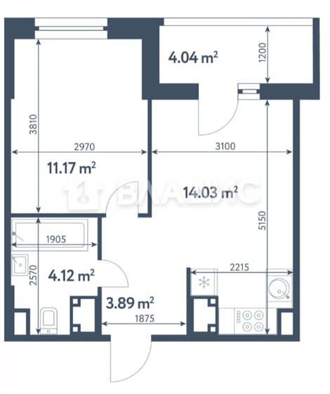 35,2 м², 1-комнатная квартира 9 000 000 ₽ - изображение 1