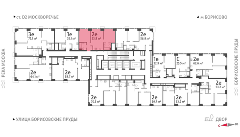 56 м², 2-комнатная квартира 16 912 500 ₽ - изображение 73