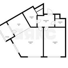 Квартира 42,9 м², 2-комнатная - изображение 1