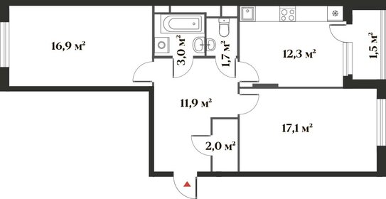 67 м², 2-комнатная квартира 11 500 000 ₽ - изображение 133