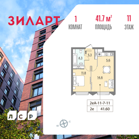 40,1 м², 1-комнатная квартира 23 226 160 ₽ - изображение 1