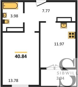 Квартира 40,8 м², 1-комнатная - изображение 1