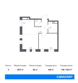 Квартира 40,9 м², 1-комнатная - изображение 1