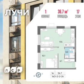 36,7 м², 1-комнатная квартира 14 150 000 ₽ - изображение 100
