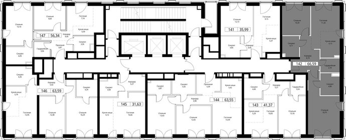 81,1 м², 2-комнатная квартира 32 705 664 ₽ - изображение 82