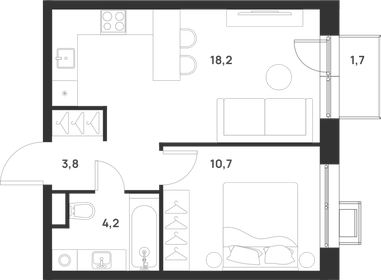 39,3 м², 1-комнатная квартира 12 490 000 ₽ - изображение 109