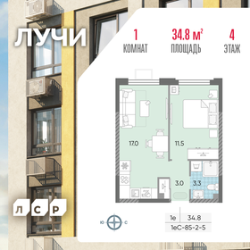 34,6 м², 1-комнатная квартира 11 200 000 ₽ - изображение 67