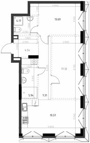 Квартира 72,3 м², 2-комнатная - изображение 1