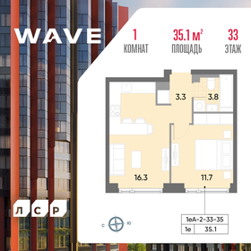 35,5 м², 1-комнатная квартира 15 658 766 ₽ - изображение 74