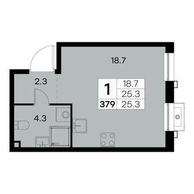 Квартира 25,3 м², 1-комнатная - изображение 1