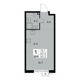 Квартира 30,3 м², 1-комнатная - изображение 1