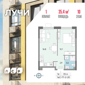 34,6 м², 1-комнатная квартира 11 200 000 ₽ - изображение 65