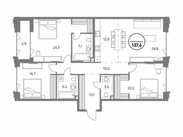 343,6 м², 7-комнатная квартира 205 000 000 ₽ - изображение 152