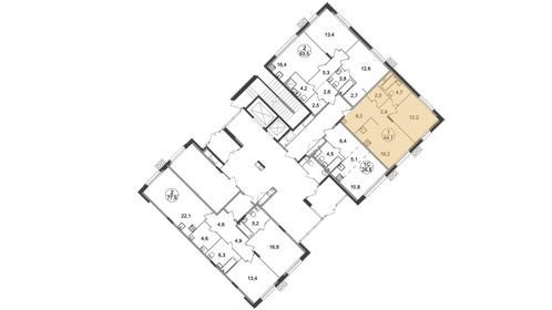 Квартира 44,7 м², 1-комнатная - изображение 2