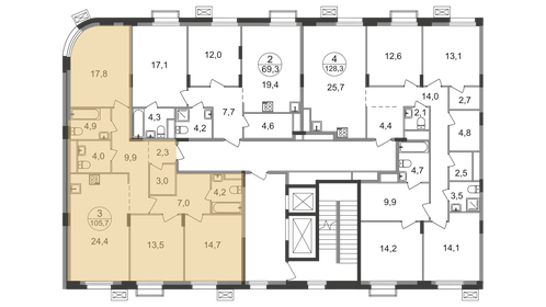 96,8 м², 3-комнатная квартира 26 390 284 ₽ - изображение 7