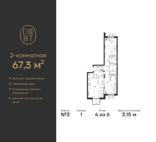 68 м², 2-комнатная квартира 37 094 708 ₽ - изображение 9