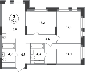 73,4 м², 3-комнатная квартира 17 061 748 ₽ - изображение 99