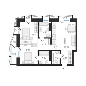 72,9 м², 4-комнатная квартира 12 850 000 ₽ - изображение 75