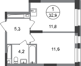 29,1 м², 1-комнатные апартаменты 6 900 000 ₽ - изображение 29
