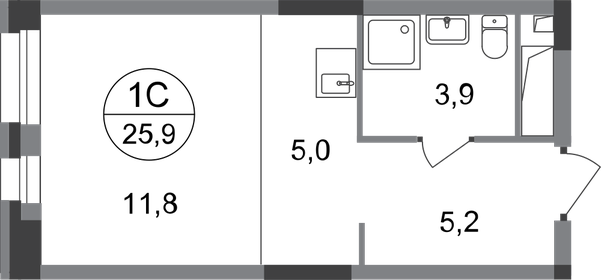 24 м², квартира-студия 8 650 000 ₽ - изображение 131