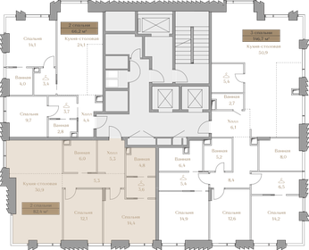 89,5 м², 2-комнатная квартира 118 299 000 ₽ - изображение 88